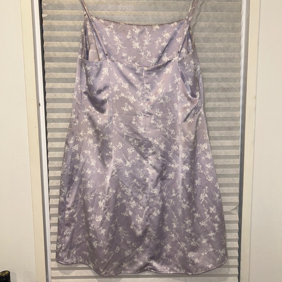 Purple Satin Slip Dress - Picture 2 of 3